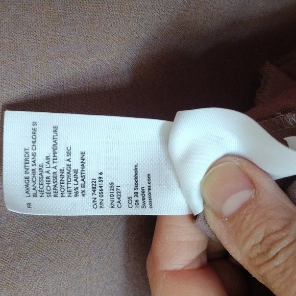 COS Wool Blend Shift Dress Dusty Rose Pink Stretch Minimalist Size 10 - Picture 9 of 9